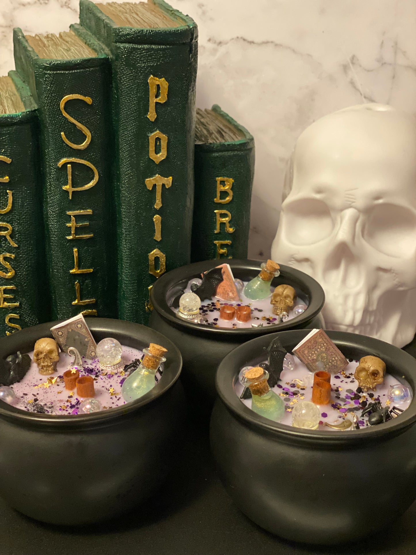 Cauldron Witches Spell Candle